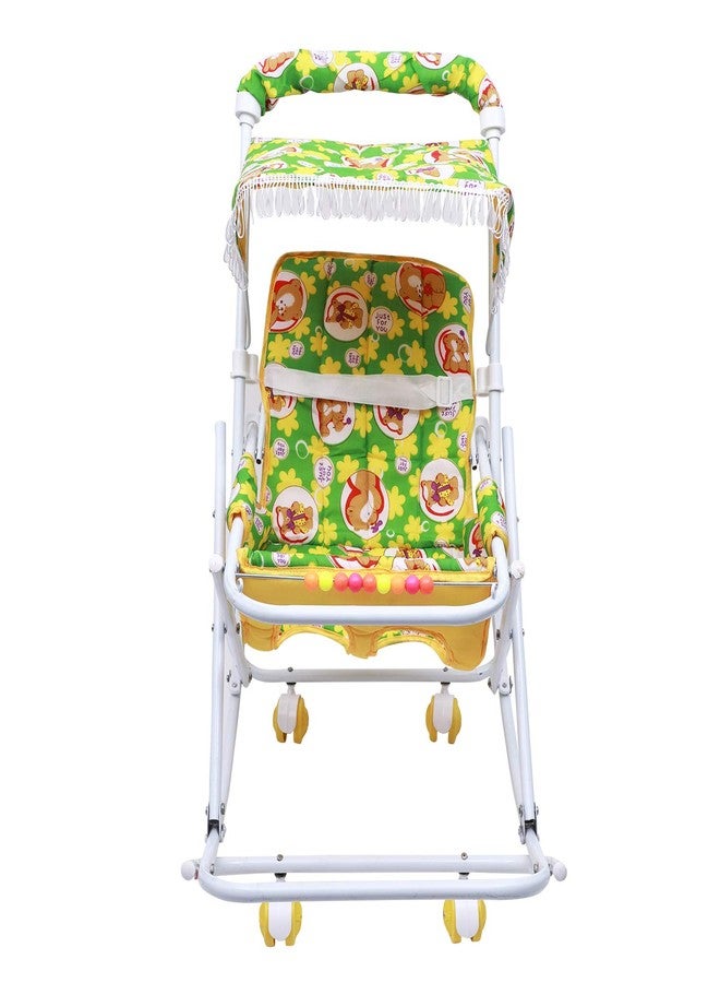 Maanit Stroller Cum Swing for Newborn Baby 0-3 Years Old Kids (Green) - Image 2